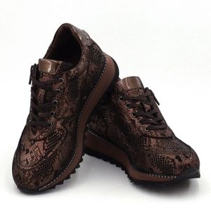 Brunette Black Genuine Leather Women Sport Sneaker Shoes High Quality